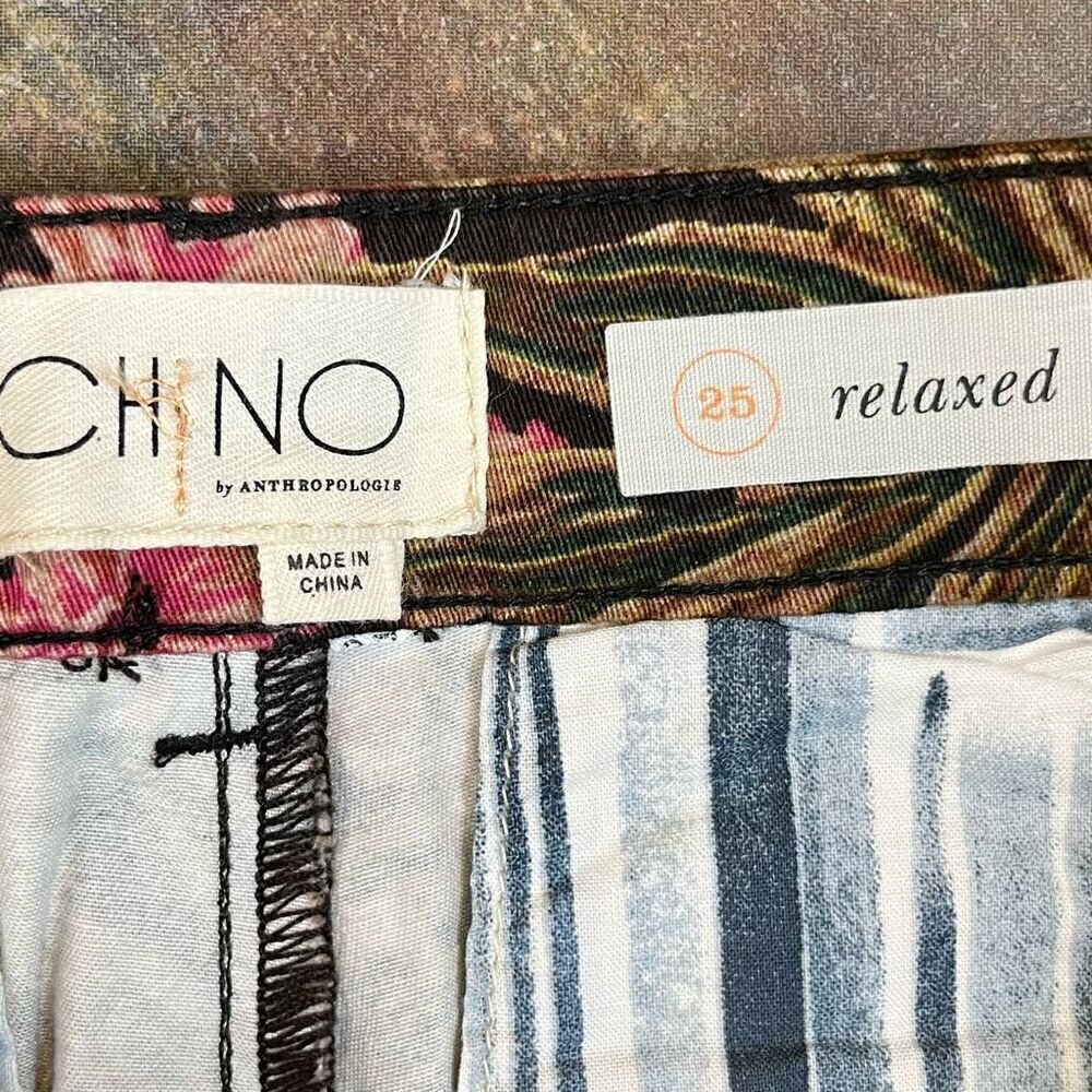 NWT Chino By Anthropologie Floral Relaxed Fit Pants 25 - Picture 9 of 11